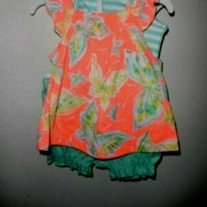 Carter's Girls 3 Piece Summer Butterfly Bloomers Set 3 Months